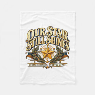 Gold star family star shines military veteran fleece blanket