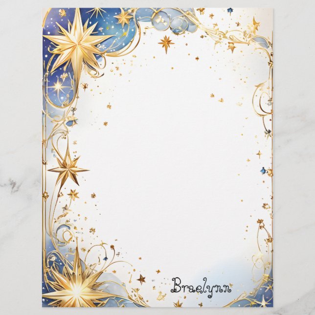 Gold Star Fantasy Custom Letterhead (Front)