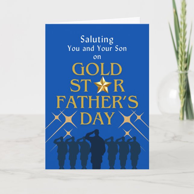 Gold Star Father's Day Son Remembrance Card (Front)