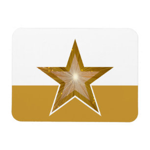 "Gold" Star flexible magnet white gold