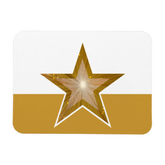 "Gold" Star flexible magnet white gold