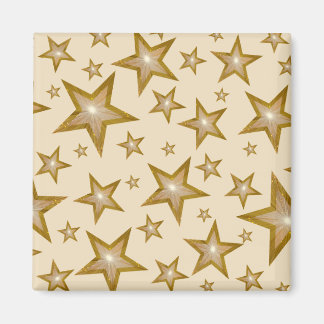 Gold Star fridge magnet square cream