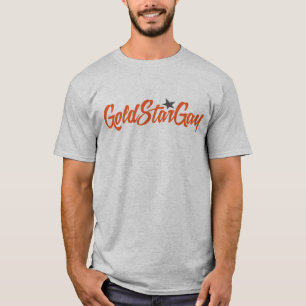 Gold Star Gay T-shirt - Grey