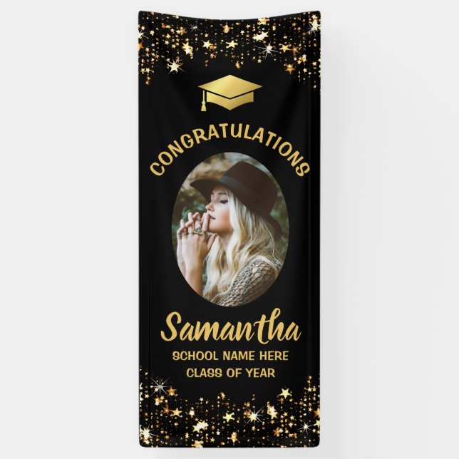 Gold Star Graduate | Photo 2025 Graduation Door Banner (Vertical)