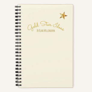 Gold Star Ideas Personalized Sketchbook Notebook