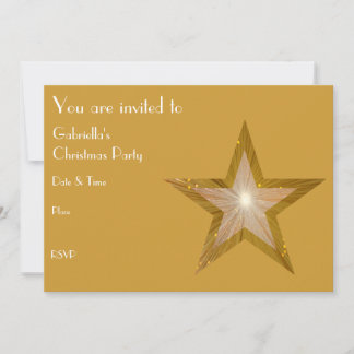 Gold Star invitation front text