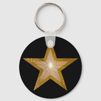 Gold Star keychain black
