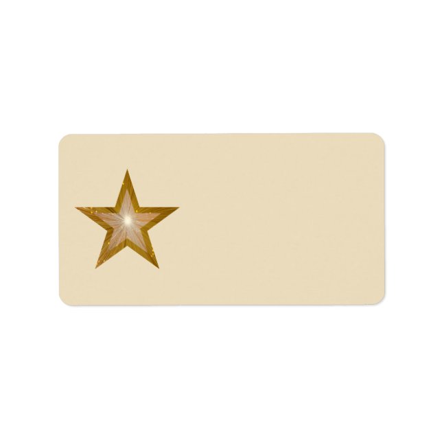 Gold Star label medium cream plain (Front)