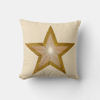Gold Star large & small throw pillow square cream