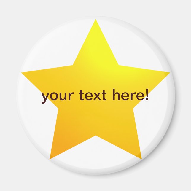 Gold star - magnet (Front)