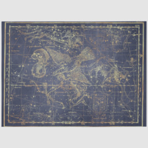 Gold Star Map Series Design 11 Tissue Paper