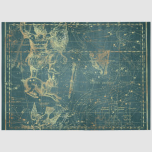 Gold Star Map Series Design 26 Tissue Paper
