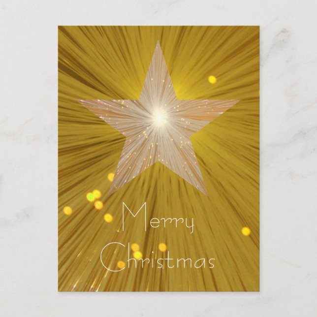Gold Star 'Merry Christmas' postcard (Front)
