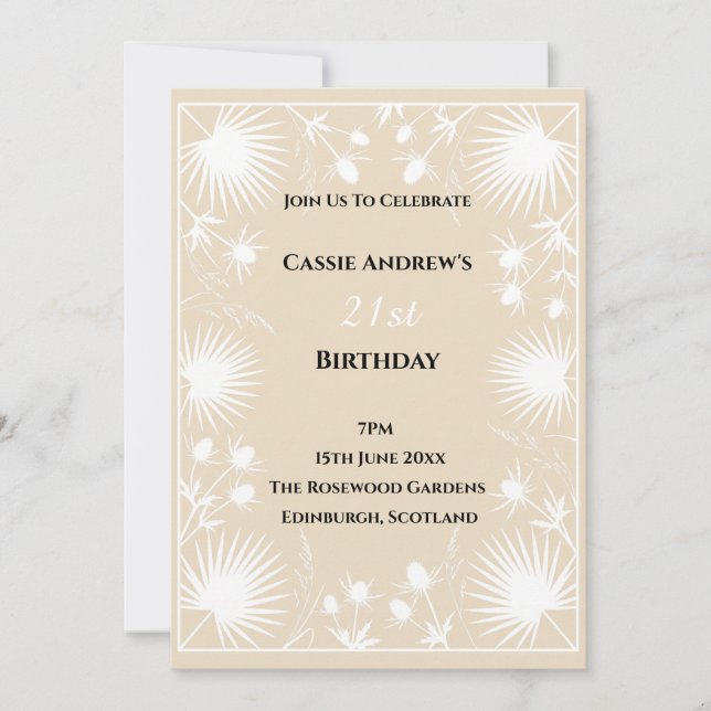 Gold Star Milestone Birthday Invitation (Front)