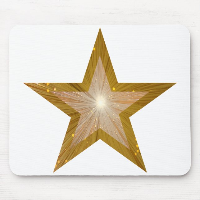 Gold Star mousepad white (Front)