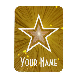 "Gold" Star 'Name' flexible magnet