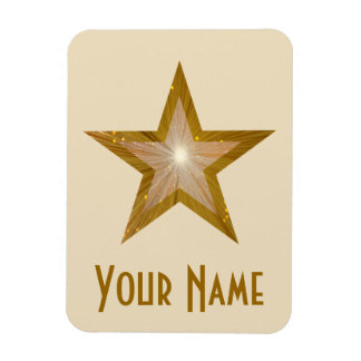 "Gold" Star 'Name' flexible magnet cream