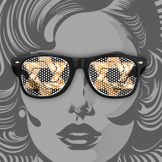 Gold Star of David Bar Mitzvah Retro Sunglasses (Creator Uploaded)