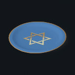 Gold Star of David Paper Plates<br><div class="desc">Your all purpose paper plate for weddings,  holidays,  and any other mitzvahs.</div>