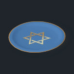 Gold Star of David Paper Plates<br><div class="desc">Your all purpose paper plate for weddings,  holidays,  and any other mitzvahs.</div>