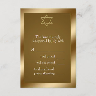 Gold Star of David RSVP