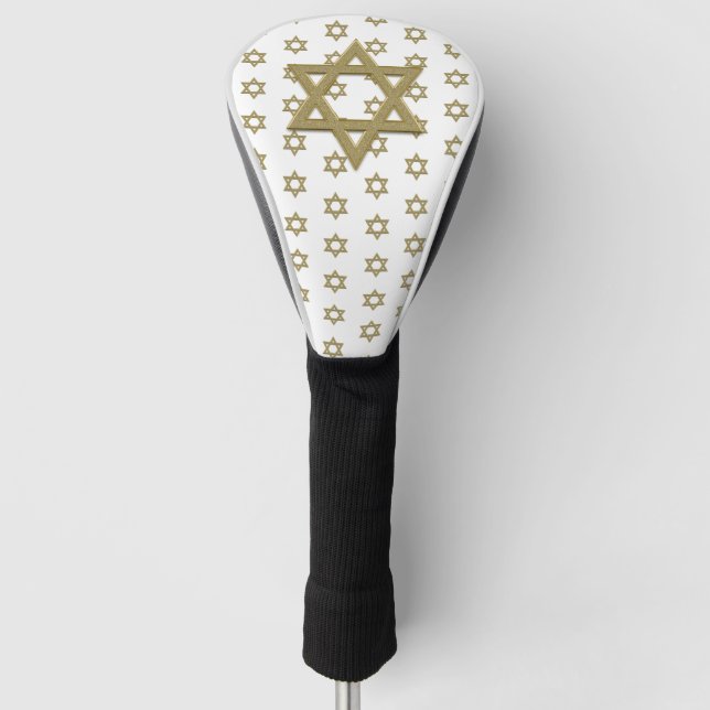 Gold Star of David Seamless Golf Head Cover (Front)