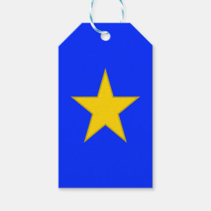 Gold Star of Excellence on Royal Blue, Minimalists Gift Tags