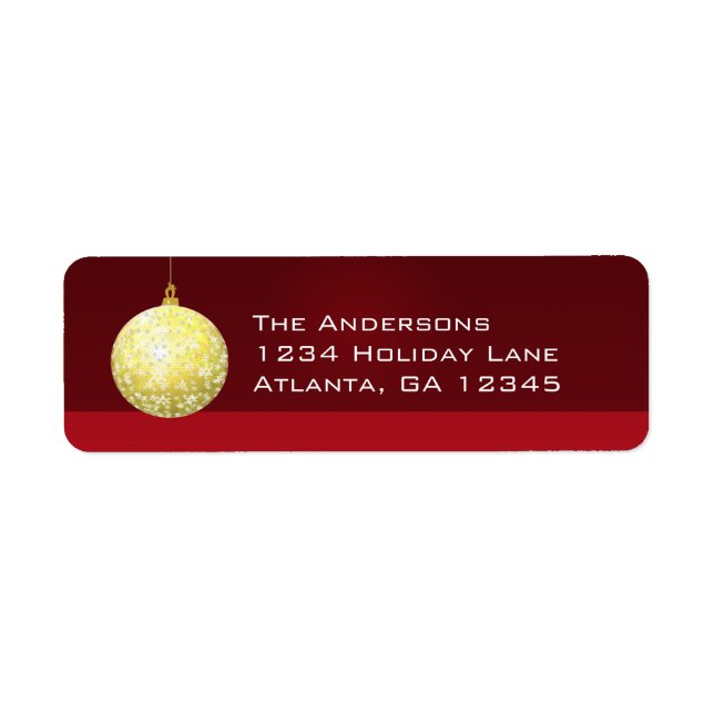 Gold Star Ornament  Christmas Labels (Front)