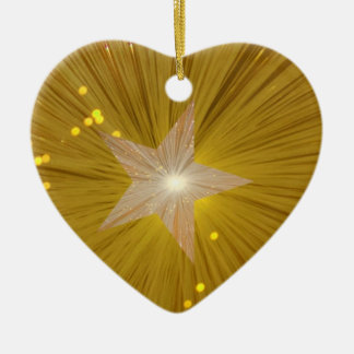 Gold Star ornament heart shape