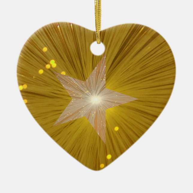 Gold Star ornament heart shape (Front)