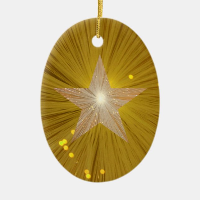 Gold Star ornament oval (Front)