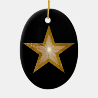 Gold Star ornament oval shape