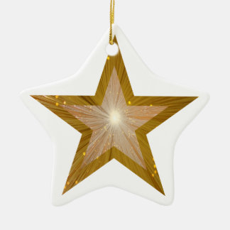 Gold Star ornament star shape white