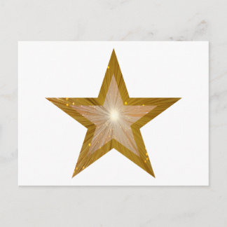 Gold Star postcard white