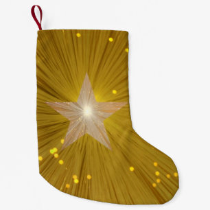 Gold Star print stocking double sided