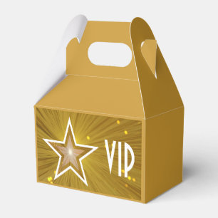 Gold Star print VIP favour box