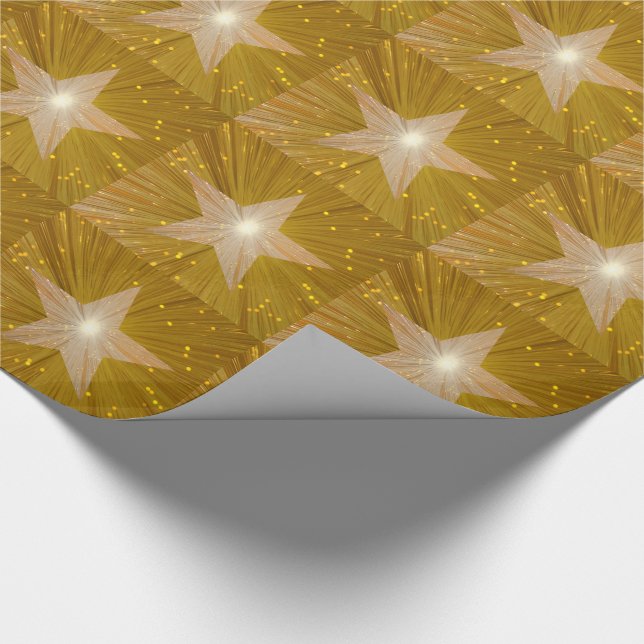 Gold Star print wrapping paper (Corner)