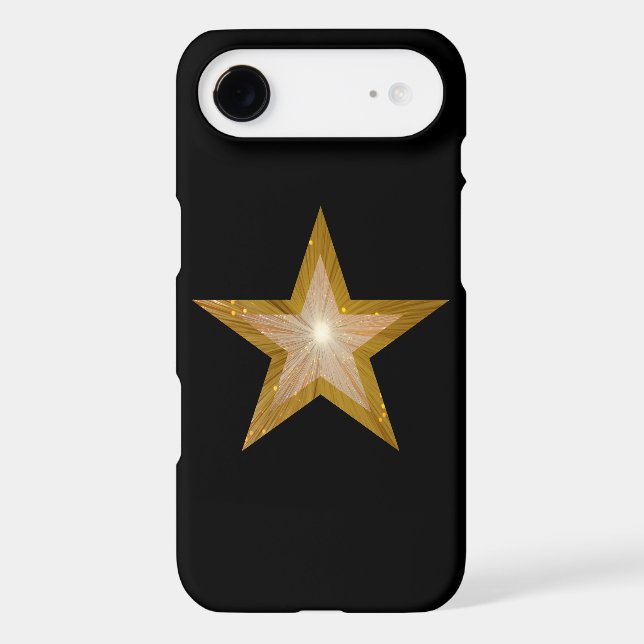 "Gold" Star printed iPhone 6 cover black (Back)