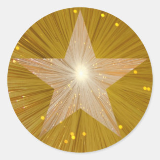 Gold Star round sticker