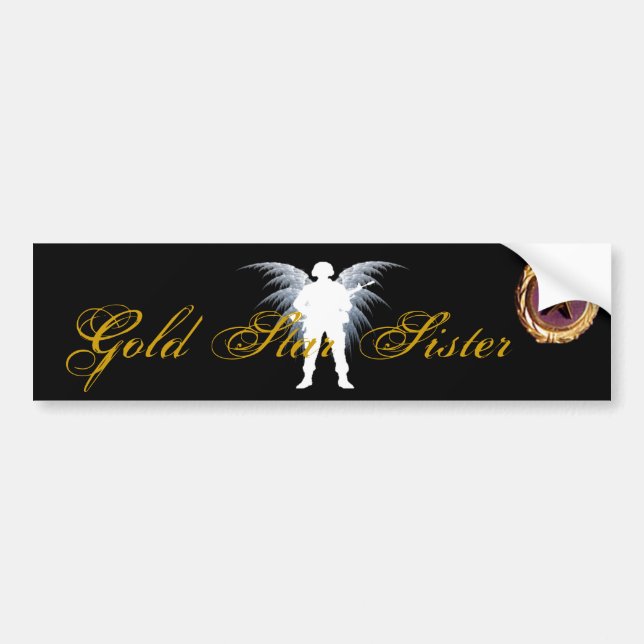 Gold Star Sister Bumper Sticker (Front)