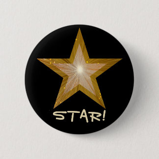 "Gold" Star 'STAR!' button black