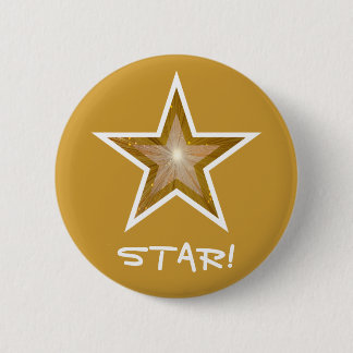 "Gold" Star 'STAR!' button gold
