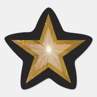 Gold Star star-shape sticker black