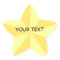 Gold Star Star Shape Sticker Template
