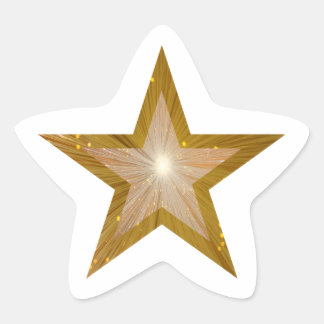 Gold Star star-shape sticker white