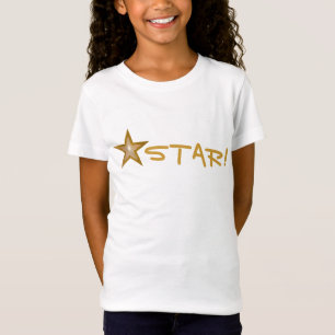 "Gold" Star 'STAR!' small star t-shirt girl's