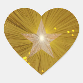 Gold Star sticker star heart
