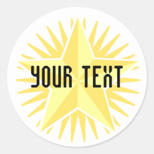 Gold Star Sticker Template