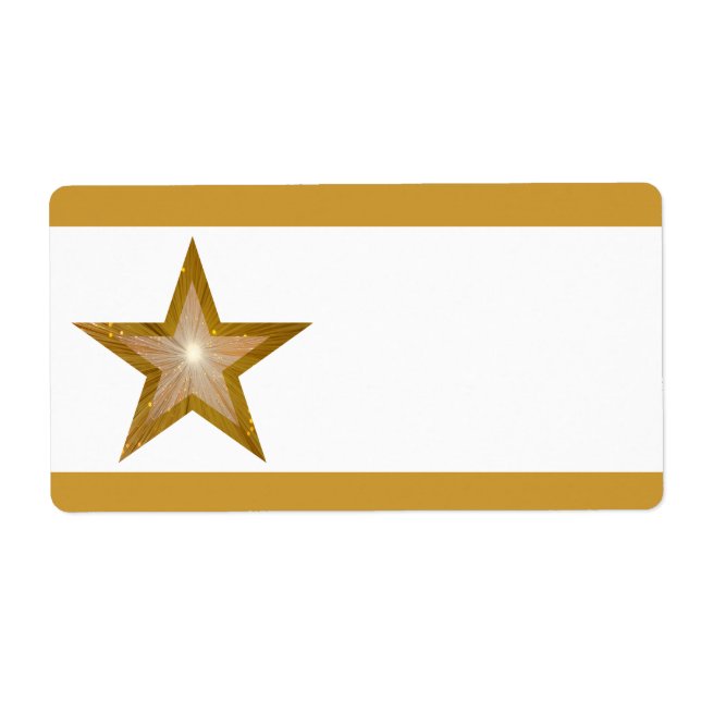 "Gold" Star stripe label large white plain (Front)