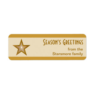 Gold Star stripe Season's Greetings small cream